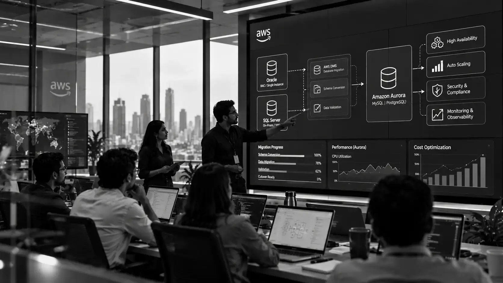 Database modernization on AWS, moving Oracle and SQL Server to Amazon Aurora